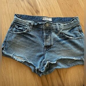 Free People Cut Off Denim Shorts, Size 25